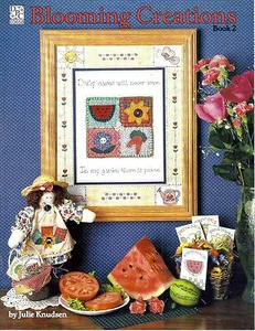 1994 Pattern Booklet Blooming Creations Book 2 Julie Knudsen Dolls Quilt #49 - Picture 1 of 2