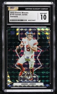 2022 Panini Mosaic Genesis Mosaic Prizm Daniel Jones #145 CGC 10 Gem Mint - Picture 1 of 3