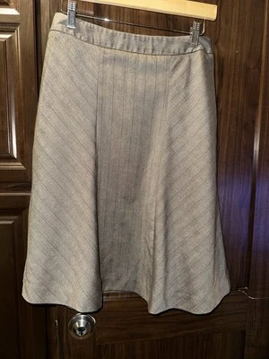 Falda Merona para mujer 2 marrón forrada hasta la rodilla cremallera lateral línea A Foto 1 de 4