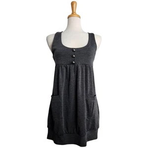twentyone Gray Top Dress Womens Size M Y2K Grunge - Picture 1 of 9