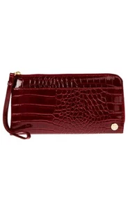 Cartera de Viaje Samantha Marrón To-Go Croco RFID Borgoña - Imagen 1 de 3