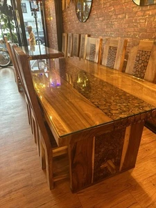 Dining Table and Chairs Set Wooden - Picture 1 of 10