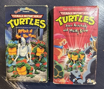 Teenage Mutant Ninja Turtles Attack of the Big Macc VHS  TMNT Super Rocksteady - Image 1 of 4