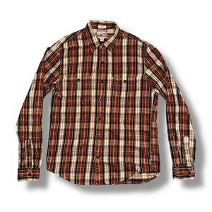 Camisa J Crew Manga Larga Botón Peso Medio Franela Doble Cepillado Hombres M Calce Ajustado - Imagen 1 de 6