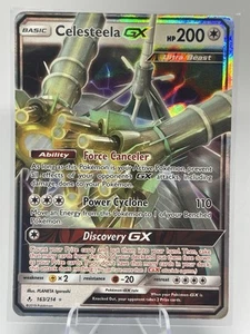 Celesteela GX 163/214 Holo Shiny Pokemon TCG Card Unbroken Bonds Light Play - Picture 1 of 13