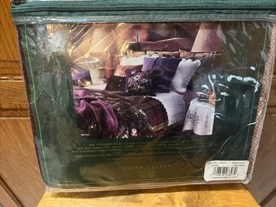 Ralph Lauren - BRITTANY LANA TERCIOPELO TWEED KING SHAM CIERRE BOTÓN - NUEVO Foto 1 de 2