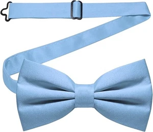 Solid Color Pre-tied Bow Tie Adjustable Bowtie for Men - Picture 1 of 4
