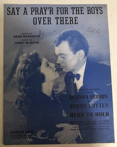 Say A Pray’r For The Boys Over There Sheet Music Deanna Durbin - Picture 1 of 2