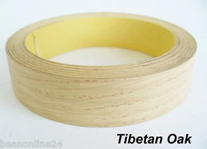 Iron-On Melamine Veneer Edging Tape - TIBETAN OAK - 21mm x 5 metres - Pre Glued - Picture 1 of 3