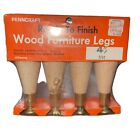 Vintage Penncraft 4” Tapered Wood Table Legs Early Unfinished New Old Stock