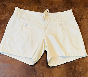 Y2k GAP Women's Size 4 100% Cotton Cream Khaki Drawstring Chino Shorts 2007