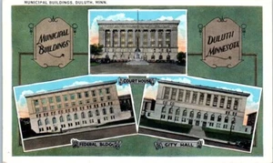 MUNICIPAL BUILDINGS Duluth, Minnesota MN multi view - Postcard - Picture 1 of 2