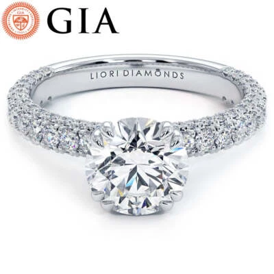 Round Brilliant 2.40ctw GIA Certified Lab Grown Diamond Engagement Ring 18k Gold - Image 1 of 4