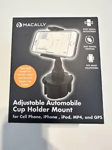 Macally Cup Cell Phone Holder for Car Mount for Apple iPhone Samsung Universal - Picture 1 of 6