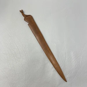 Vintage Handmade Giraffe Letter Opener Hand Carved in Kenya - Picture 1 of 6