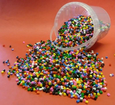 Bügelperlen-EIMER mit 10 000 Stück mit 5mm Durchmesser in TOP QUALITÄT     86-00 - Bild 1 von 4