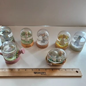 LOT OF 7 Prestigious Moments Mini Snow Globes By ENESCO - Picture 1 of 2