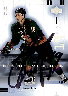 Shane Doan - Signed 2001-02 Upper Deck Mask Collection Card #76 - Image 1 of 2