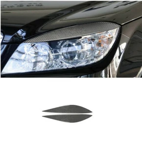 Carbon Fiber Interior Headlight Eyebrow Decal Trim For Benz C300 E350 W212 07-14 - Picture 1 of 6