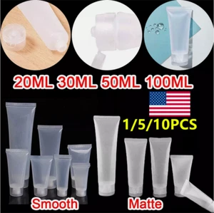 1-10x Squeeze Container Refillable Bottle Cream Tube Shampoo Holder Lotion Pack - Picture 1 of 11