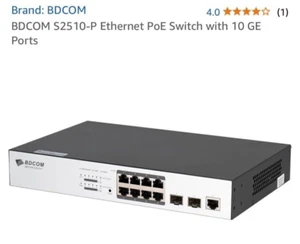 Conmutador Gigabit Administrado BDCOM S2510-P L2 PoE 8 Puertos Gigabit/2 Ranuras para Cisco - Imagen 1 de 11