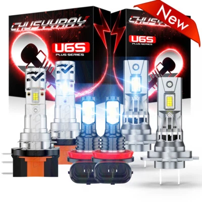 Kit combinado de 6 faros LED blancos 6000K para BMW X1 2014 2015 + faros antiniebla Foto 1 de 4