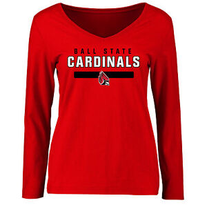 Women's Red Ball State Cardinals Team Strong Long Sleeve T-Shirt
