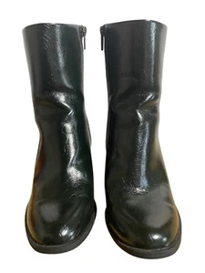 A New Day Womens Green Faux Leather Block Heel Ankle Boots Size 8 - Picture 1 of 9
