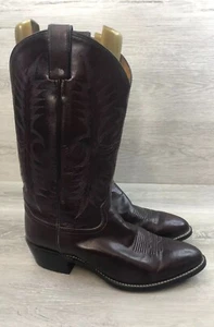 Tony Lama Vaquero Men's Western Boot 11 Brown Leather Ranch Cowboy Embroidered - Picture 1 of 13