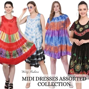 Damen Freizeit Blumendruck Midi Sommerkleid Großhandel Mix Posten Sommerkleid - Bild 1 von 21