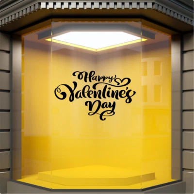 38K VINYL GRAPHICS Happy Valentine's Day Decal Valentines Shop Window Sticker Retail Display