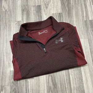 UNDER ARMOUR Heat Gear Loose Pullover Red & Black Training Shirt Youth Size M - Picture 1 of 8