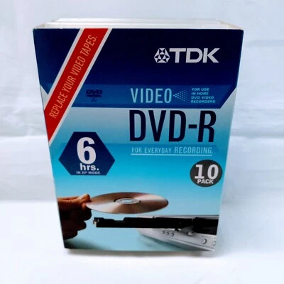 TDK Video DVD-R Recordable DVD 10 Pack 6 Hours In EP Mode - Image 1 of 4