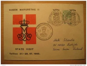 Estonia Tallinn 1992 Denmark Queen Margrethe II Royal Family Royalties Reprint - Picture 1 of 1