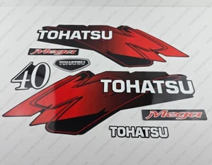 Juego de calcomanías de motor fueraborda Tohatsu 40HP dos tiempos MEGA reproducción - Imagen 1 de 5