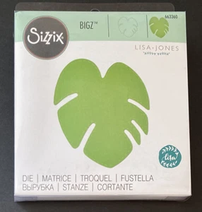 NUEVO cortador a troquelado Sizzix Bigz ~ HOJA TROPICAL ~ Hojas de flores pétalo floral hawaiano - Imagen 1 de 1