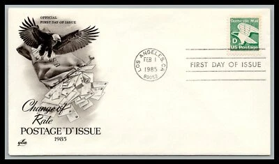 US FDC # 2111 "D" Rate (22c) ArtCraft  Green 1985, 9c522 - Image 1 of 2