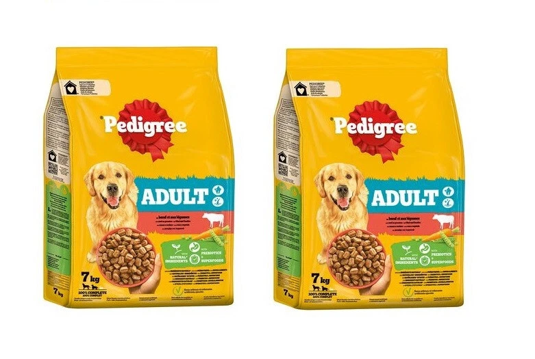 Pedigree Adult mit Rind & Gemüse Trockenfutter 2 x 7 kg - Bild 1 von 1