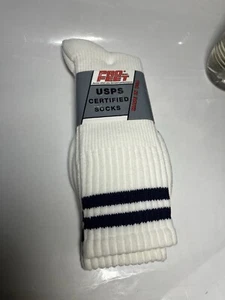 Pro Feet USPS United States Postal Service Socks USA 10-13 NOS VTG Striped Crew - Picture 1 of 7