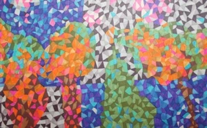 Vintage Abstract avant garde watercolor painting - Picture 1 of 9