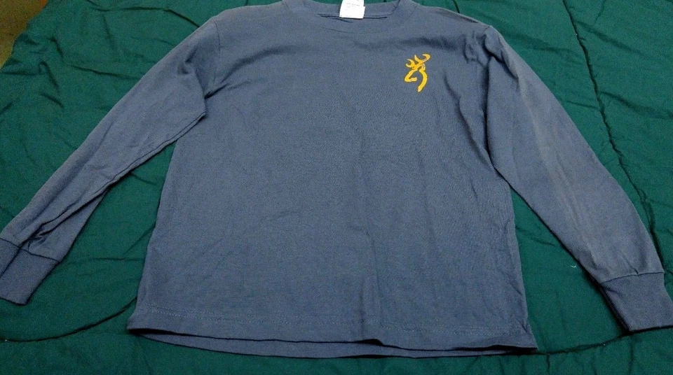 Youth Browning Buckmark L/S T-Shirt Sheds & Camo Charcoal Youth Small 161147 - Image 1 of 4