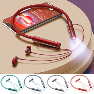 Bluetooth Earbud Neckband LED Earphone For Samsung Galaxy S21/S20 Plus Ultra FE - Picture 1 of 42