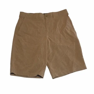Goodfellow Herrenshorts Größe 30 khaki hellbraun Chino vorne flach lässig 10 Zoll Schrittlänge - Bild 1 von 13