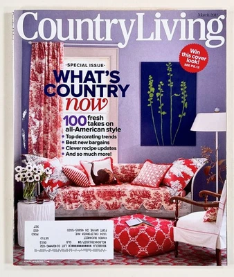 2011 Mar COUNTRY LIVING What's Country Now? ALL-AMERICAN STYLE clever recipes &c Foto 1 de 4