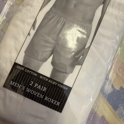 JosA Bank 2xL Hombre Boxers Dos Pares Cuadros Algodón Boxer Ropa Interior Corta Blanco Foto 1 de 3