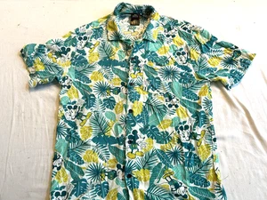 Disney Mickey Mouse Rayon Hawaiian Shirt Men's M - Picture 1 of 6