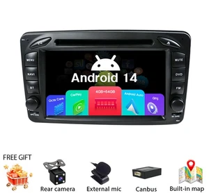 Android 14 Für Mercedes Benz W203 W209 W168 DVD CD Autoradio GPS Navi 4+64G DAB+ - Bild 1 von 12