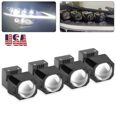 4X 1.5" inch Mini Bi LED Projector Lens 6000K Headlight Hi-Lo Beam Retrofit Kit - Image 1 of 4