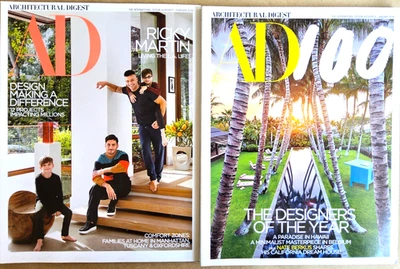 2 AD Architectural Digest magazines Jan & Feb 2018 - Image 1 of 4