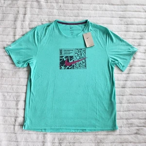 Nike Men's Dri-fit Miler Dye Short Sleeves Tee Size Large Style : Dq6508 - Picture 1 of 4
